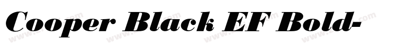 Cooper Black EF Bold字体转换